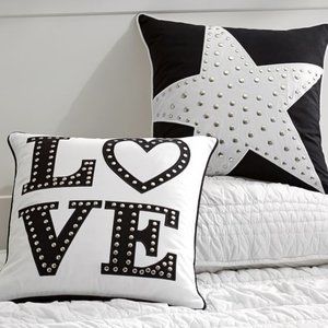 PB Teen Glam Stud Pillow Cover: Love Stud